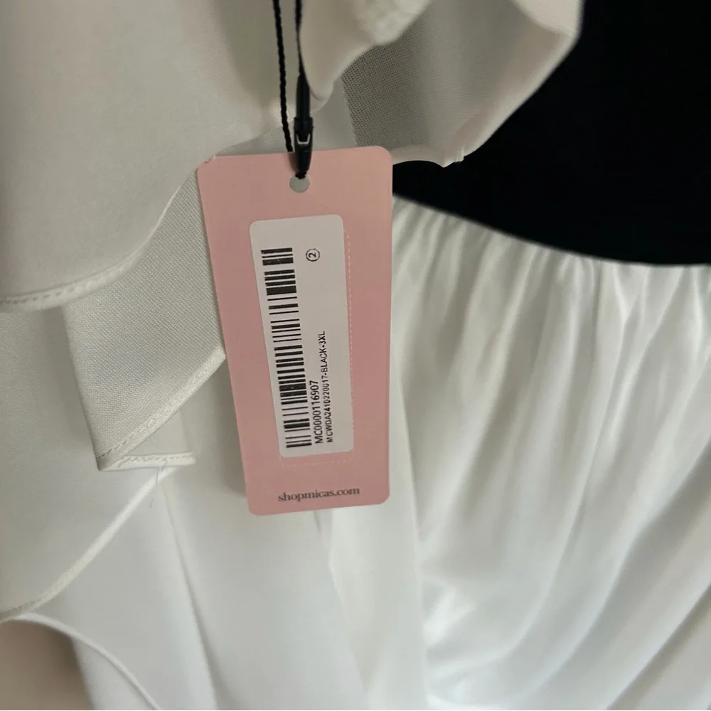 MICAS Black and White Strapless Colorblocked Maxi Dress - Picture 7 of 7